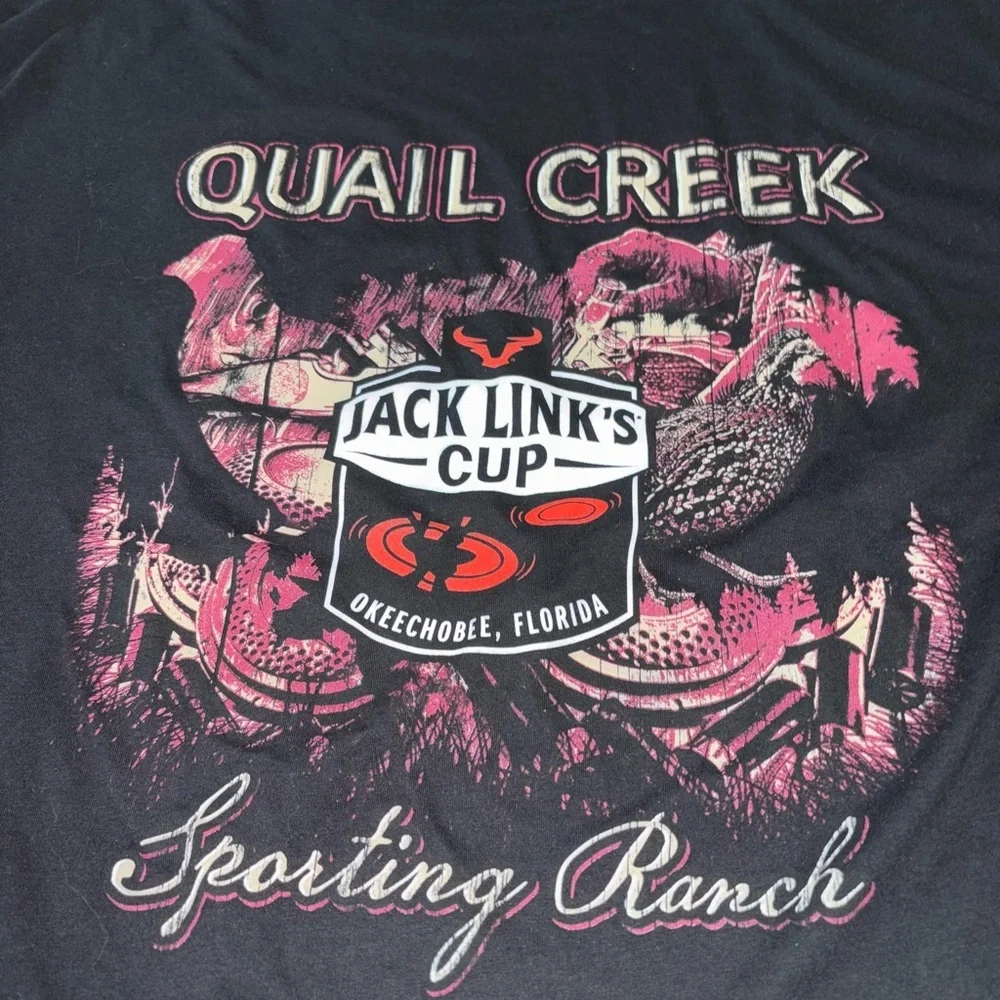 JACK LINKS CUP QUAIL CREEK SPORTING RANCH BACK PACK & T-SHIRT LIKE NEW CONDITION